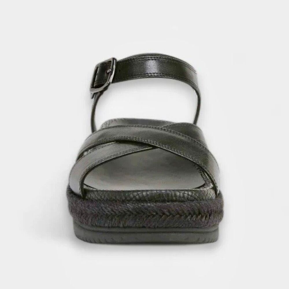 Vionic Mar Platform Lightweight Leather Sandal Size 9 NWOB Black - Picture 3 of 7